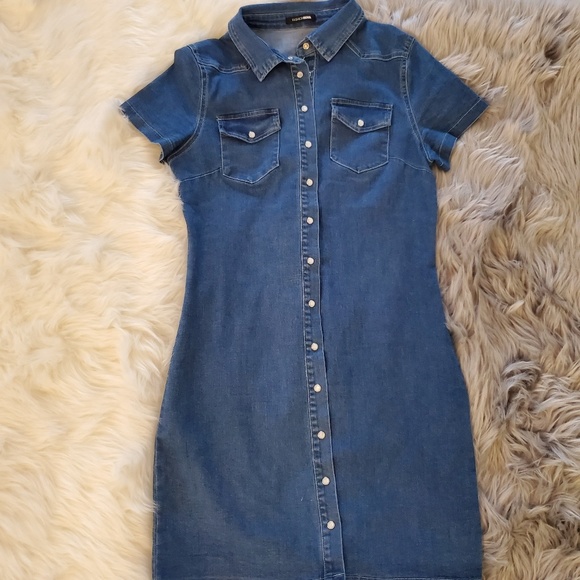Fashion Nova Dresses & Skirts - Fashion Nova Denim Snap Dress